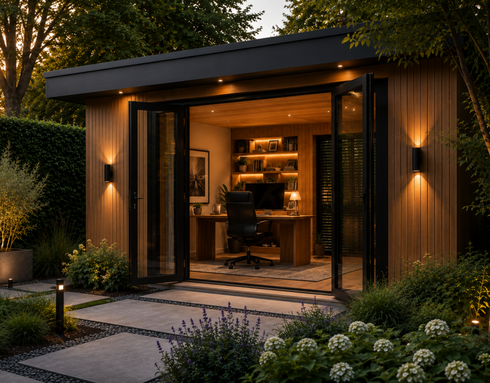 Luxe tuinkantoor op maat voor comfortabel thuiswerken in de tuin