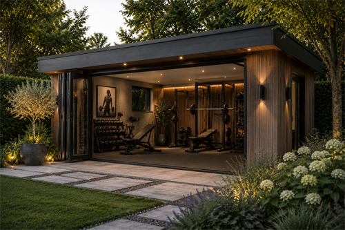 Luxe tuingym op maat met fitnessapparatuur van Van Dorresteijn Buitenverblijven