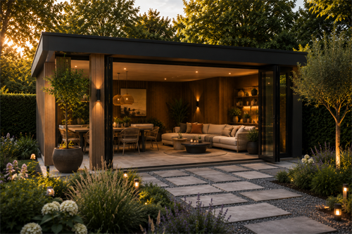 Luxe tuinkamer op maat in de tuin van Van Dorresteijn Buitenverblijven